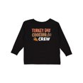 thumbnail image 1 of Inktastic Thanksgiving Turkey Day Cooking Crew with Turkey and Pumpkin Pie Boys or Girls Long Sleeve Toddler T-Shirt, 1 of 5