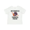 thumbnail image 1 of Inktastic Thanksgiving Turkey Family is Thankful for Me Boys or Girls Toddler T-Shirt, 1 of 5