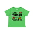 thumbnail image 1 of Inktastic Thanksgiving Turkey Football & Pumpkin Pie Boys or Girls Toddler T-Shirt, 1 of 5
