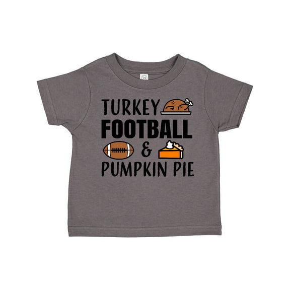 Inktastic Thanksgiving Turkey Football & Pumpkin Pie Boys or Girls Toddler T-Shirt
