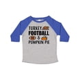 thumbnail image 1 of Inktastic Thanksgiving Turkey Football & Pumpkin Pie Boys or Girls Toddler T-Shirt, 1 of 5