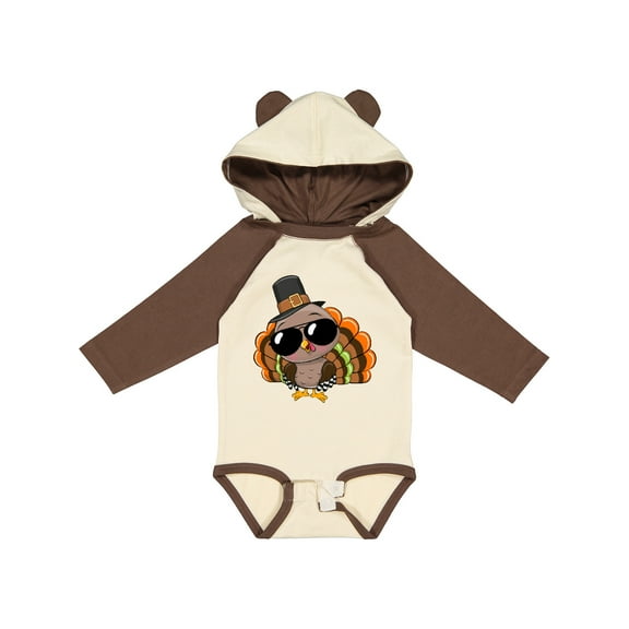 Inktastic Thanksgiving Turkey Funny Boys or Girls Long Sleeve Baby Bodysuit