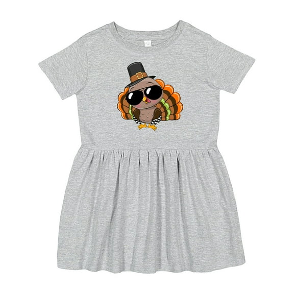 Inktastic Thanksgiving Turkey Funny Girls Toddler Dress