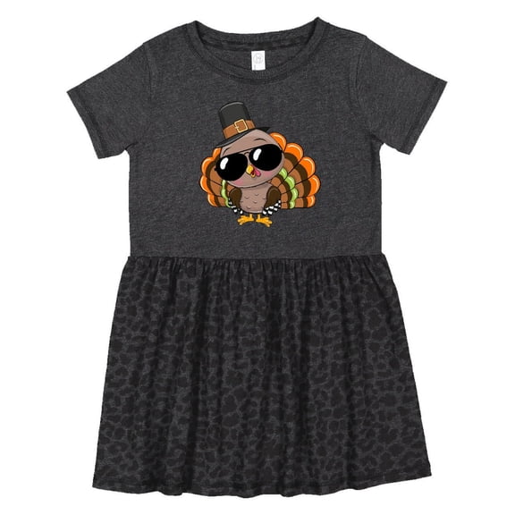Inktastic Thanksgiving Turkey Funny Girls Toddler Dress