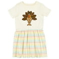 thumbnail image 1 of Inktastic Thanksgiving Turkey Girls Toddler Dress, 1 of 5