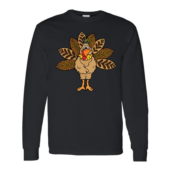 Inktastic Thanksgiving Turkey Long Sleeve T-Shirt