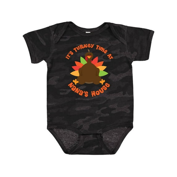 Inktastic Thanksgiving Turkey Nana Boys or Girls Baby Bodysuit