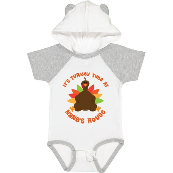 Inktastic Thanksgiving Turkey Nana Boys or Girls Baby Bodysuit