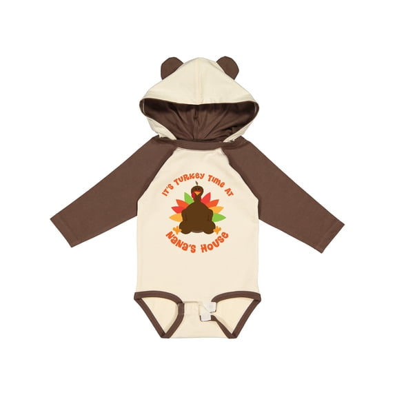 Inktastic Thanksgiving Turkey Nana Boys or Girls Long Sleeve Baby Bodysuit