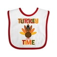 thumbnail image 1 of Inktastic Thanksgiving Turkey Time Boys or Girls Baby Bib, 1 of 4