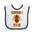thumbnail image 1 of Inktastic Thanksgiving Turkey Time Boys or Girls Baby Bib, 1 of 4