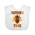 thumbnail image 1 of Inktastic Thanksgiving Turkey Time Boys or Girls Baby Bib, 1 of 4