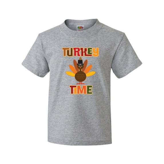 Inktastic Thanksgiving Turkey Time Youth T-Shirt