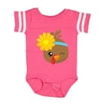 thumbnail image 1 of Inktastic Thanksgiving Turkey, Turkey With Sunflower Boys or Girls Baby Bodysuit, 1 of 5
