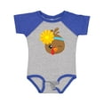 thumbnail image 1 of Inktastic Thanksgiving Turkey, Turkey With Sunflower Boys or Girls Baby Bodysuit, 1 of 5