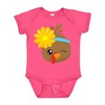 thumbnail image 1 of Inktastic Thanksgiving Turkey, Turkey With Sunflower Boys or Girls Baby Bodysuit, 1 of 5