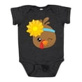 thumbnail image 1 of Inktastic Thanksgiving Turkey, Turkey With Sunflower Boys or Girls Baby Bodysuit, 1 of 5