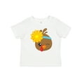 thumbnail image 1 of Inktastic Thanksgiving Turkey, Turkey With Sunflower Boys or Girls Baby T-Shirt, 1 of 5
