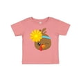thumbnail image 1 of Inktastic Thanksgiving Turkey, Turkey With Sunflower Boys or Girls Baby T-Shirt, 1 of 5