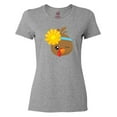 thumbnail image 1 of Inktastic Thanksgiving Turkey, Turkey With Sunflower Women's T-Shirt, 1 of 5