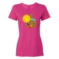 thumbnail image 1 of Inktastic Thanksgiving Turkey, Turkey With Sunflower Women's T-Shirt, 1 of 5