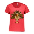thumbnail image 1 of Inktastic Thanksgiving Turkey Women's Plus Size T-Shirt, 1 of 5