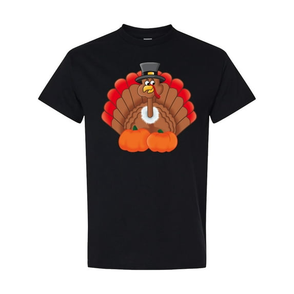 Inktastic Thanksgiving Turkey with Pumpkin T-Shirt