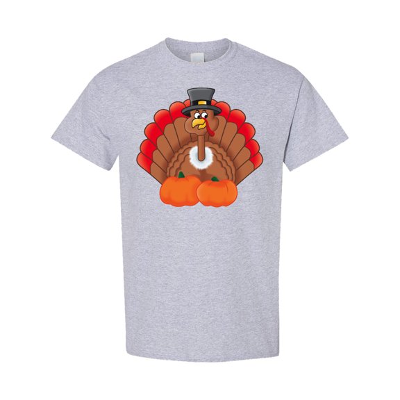 Inktastic Thanksgiving Turkey with Pumpkin T-Shirt