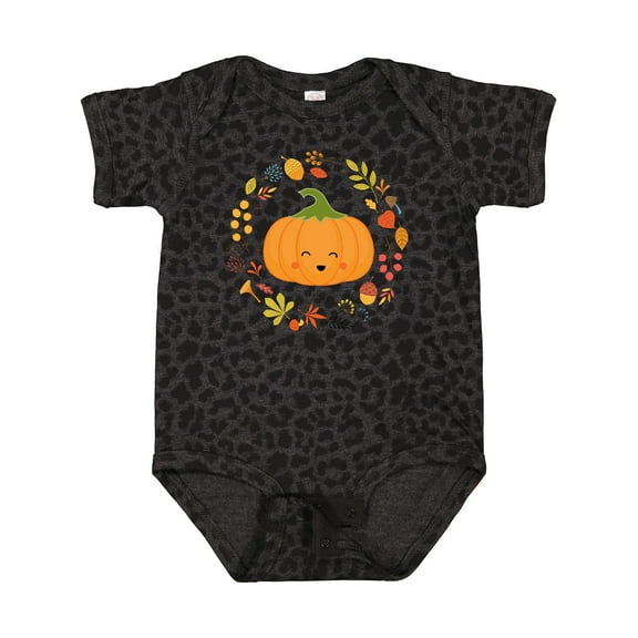 Inktastic Thanksgiving Wreath Autumn Fall Pumpkin Boys or Girls Baby Bodysuit