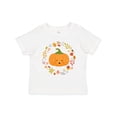 thumbnail image 1 of Inktastic Thanksgiving Wreath Autumn Fall Pumpkin Boys or Girls Toddler T-Shirt, 1 of 5
