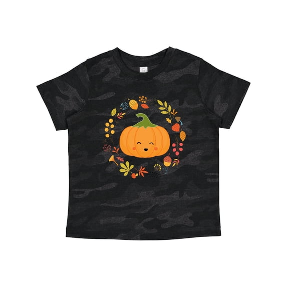 Inktastic Thanksgiving Wreath Autumn Fall Pumpkin Boys or Girls Toddler T-Shirt