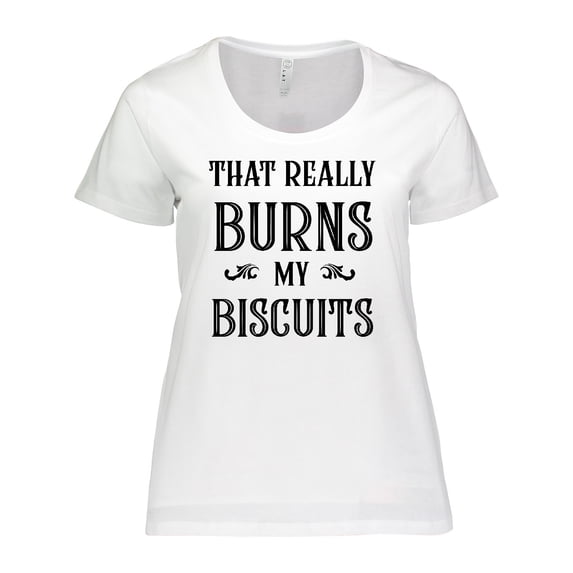Inktastic That Really Burns My Biscuits Women's Plus Size T-Shirt