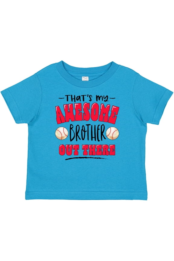 That's My Awesome Brother Out There with Baseballs Boys or Girls Baby T-Shirt