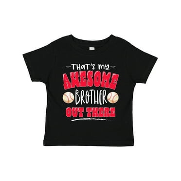 Inktastic That's My Awesome Brother Out There with Baseballs Boys or Girls Toddler T-Shirt