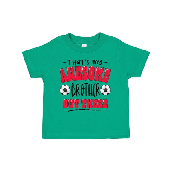 Inktastic That's My Awesome Brother Out There with Soccer Balls Boys or Girls Toddler T-Shirt