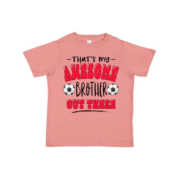 Inktastic That's My Awesome Brother Out There with Soccer Balls Boys or Girls Toddler T-Shirt