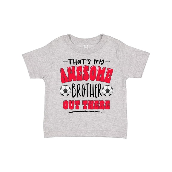Inktastic That's My Awesome Brother Out There with Soccer Balls Boys or Girls Toddler T-Shirt