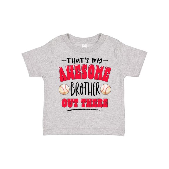 Inktastic That's My Awesome Brother out There with Baseballs Boys or Girls Toddler T-Shirt