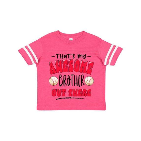 Inktastic That's My Awesome Brother out There with Baseballs Boys or Girls Toddler T-Shirt