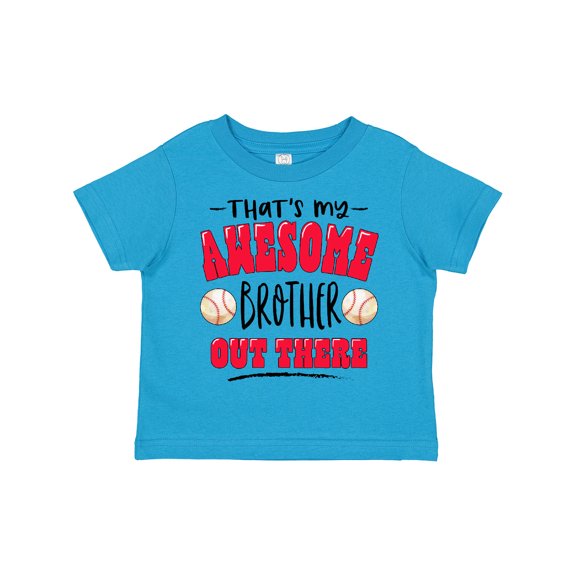 Inktastic That's My Awesome Brother out There with Baseballs Boys or Girls Toddler T-Shirt