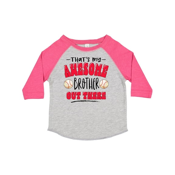 Inktastic That's My Awesome Brother out There with Baseballs Boys or Girls Toddler T-Shirt