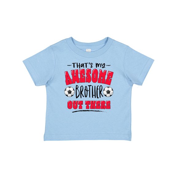 Inktastic That's My Awesome Brother out There with Soccer Balls Boys or Girls Baby T-Shirt