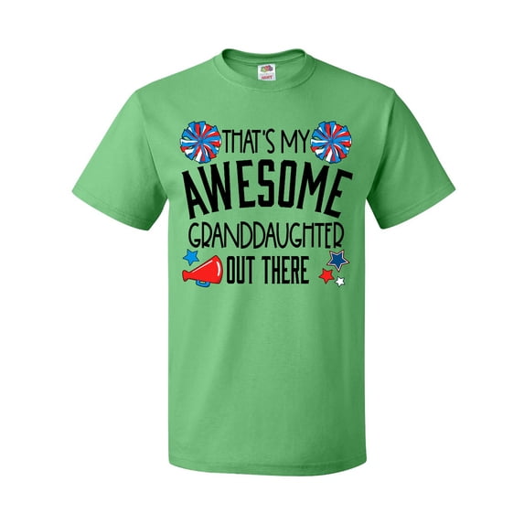 Inktastic That's My Awesome Granddaughter Out There Cheerleader T-Shirt
