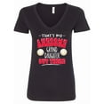 thumbnail image 1 of Inktastic That's My Awesome Granddaughter out There with Volleyball Women's V-Neck T-Shirt, 1 of 5