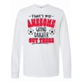 thumbnail image 1 of Inktastic That's My Awesome Granddaughter out There with Soccer Balls Long Sleeve T-Shirt, 1 of 5
