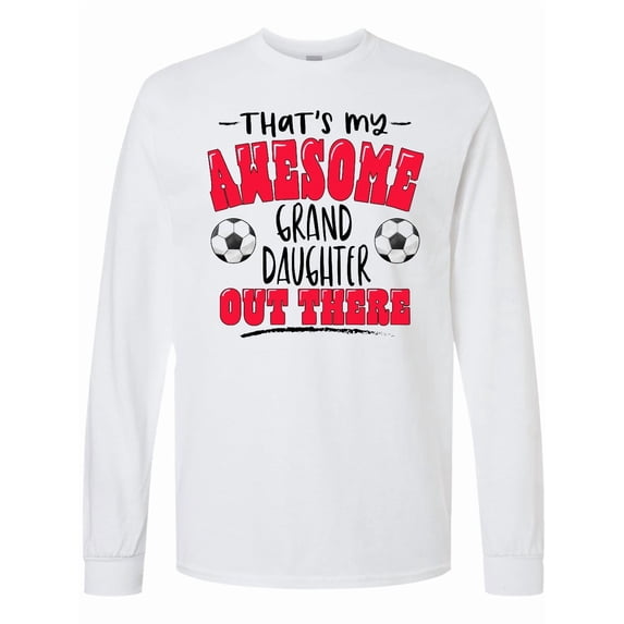 Inktastic That's My Awesome Granddaughter out There with Soccer Balls Long Sleeve T-Shirt