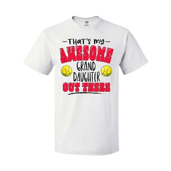 Inktastic That's My Awesome Granddaughter out There with Softballs T-Shirt