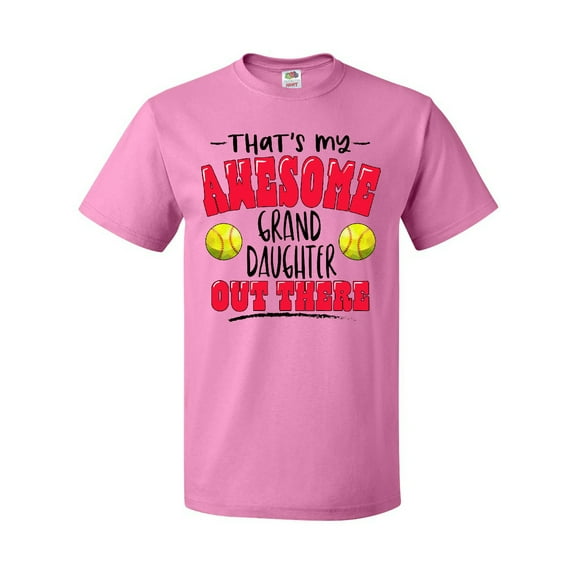 Inktastic That's My Awesome Granddaughter out There with Softballs T-Shirt