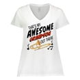 thumbnail image 1 of Inktastic That's My Awesome Grandson Out There with Trombone Women's Plus Size V-Neck T-Shirt, 1 of 5