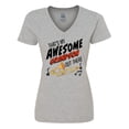 thumbnail image 1 of Inktastic That's My Awesome Grandson Out There with Trombone Women's V-Neck T-Shirt, 1 of 5